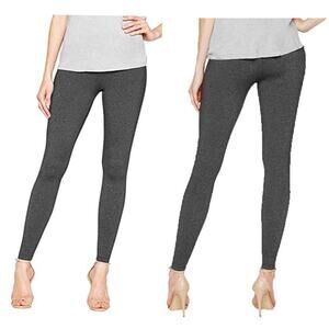 Matty M High Rise Everyday Leggings Charcoal Gray Full Length Stretchy XL